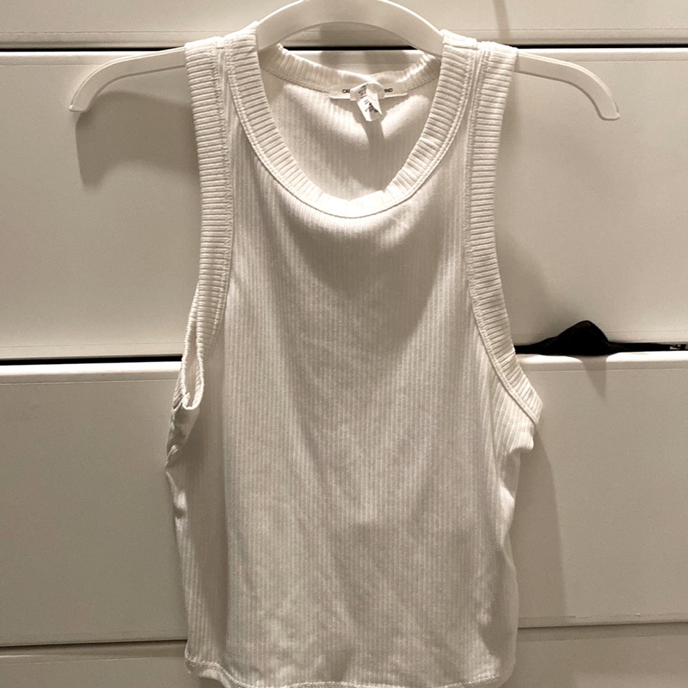 white tank top